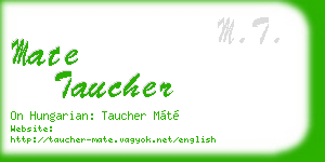 mate taucher business card